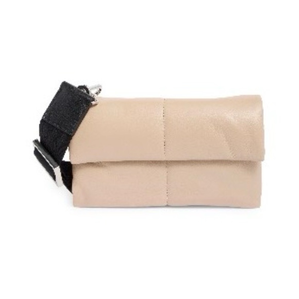 ALLSAINTS Ezra Pale Pink Quilted Leather Crossbody Bag